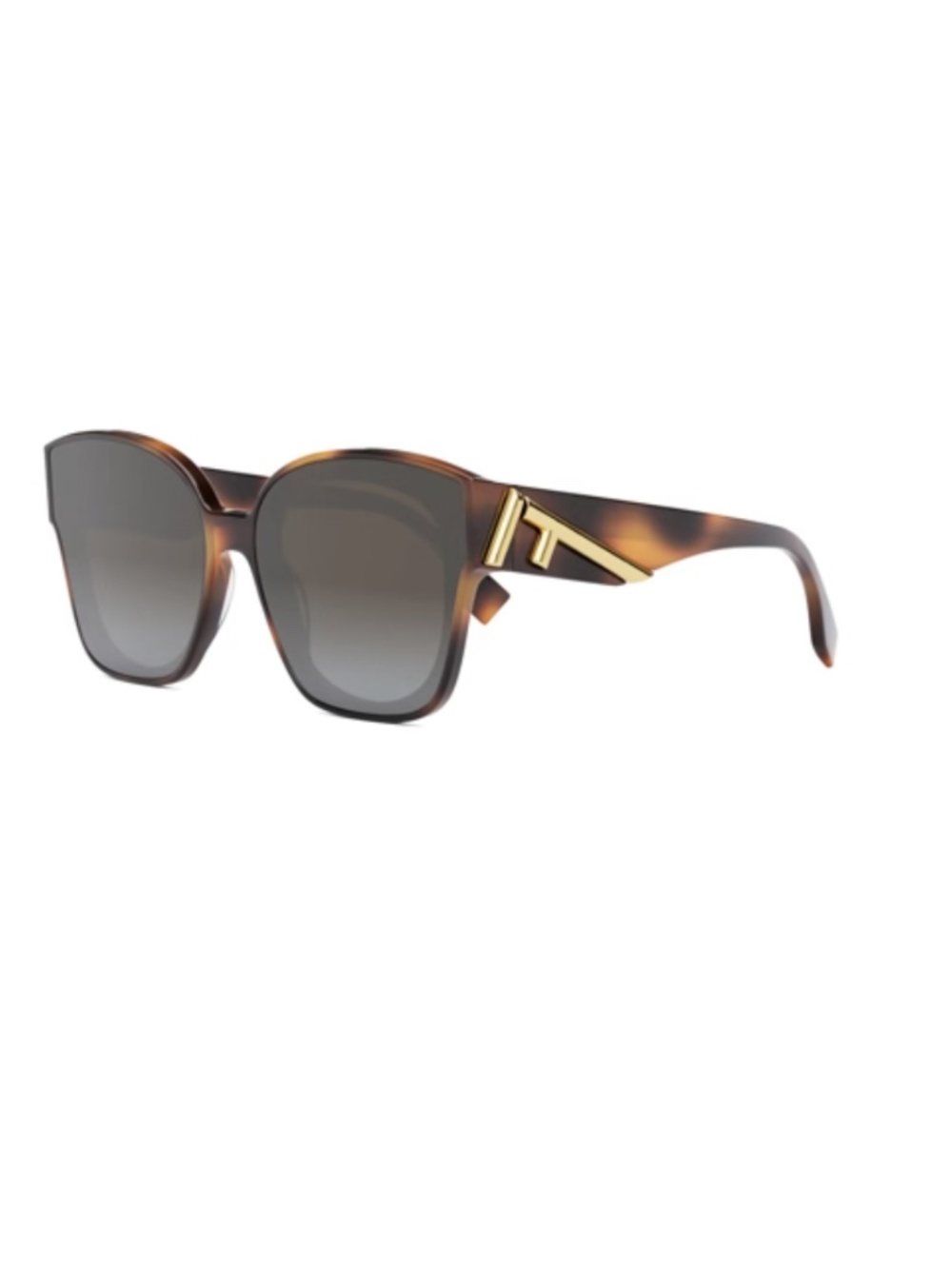 Fendi First 40098I 53B 63 Havana Smoke Organic Gradient Sunglasses FE40098I
